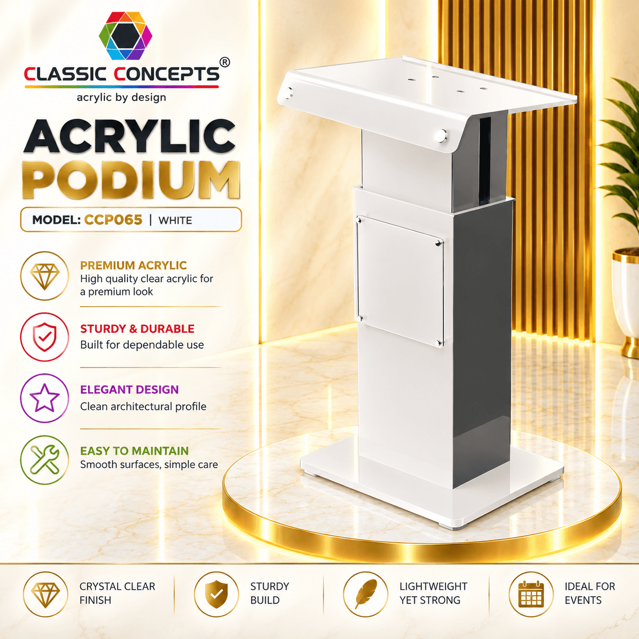Acrylic Podium CCP065