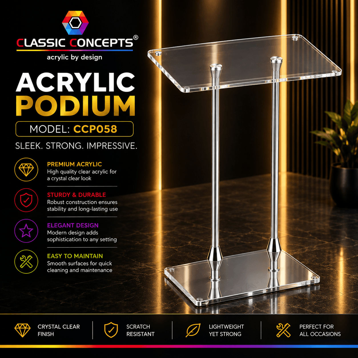 Acrylic Podium CCP058