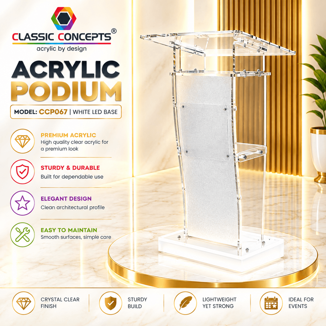 Acrylic Podium CCP067