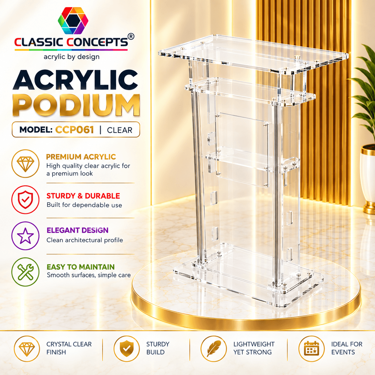 Acrylic Podium CCP061